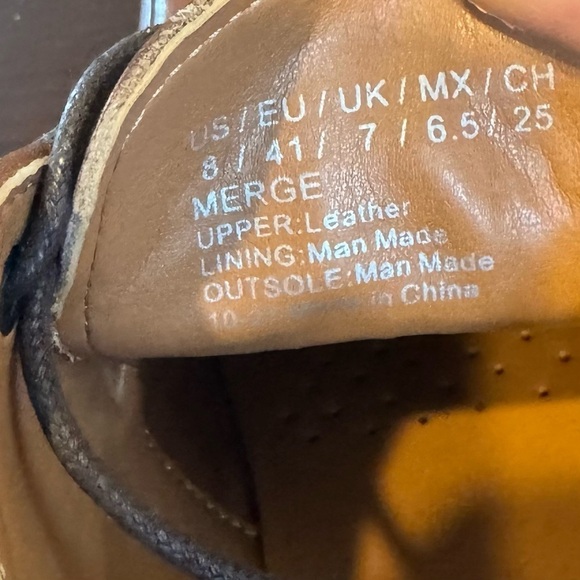 Kenneth Cole Merge Brown Lace Up Square toe dress shoes size 8 - Picture 9 of 13